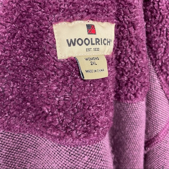 Woolrich Wineberry Heather Sleeveless Fleece Vest - Picture 7 of 8